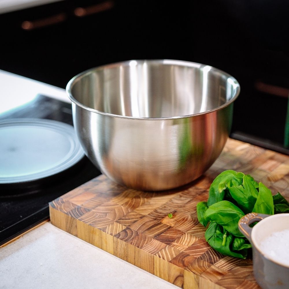 Bakebollesett med silikonbunn og lokk – 3 stk