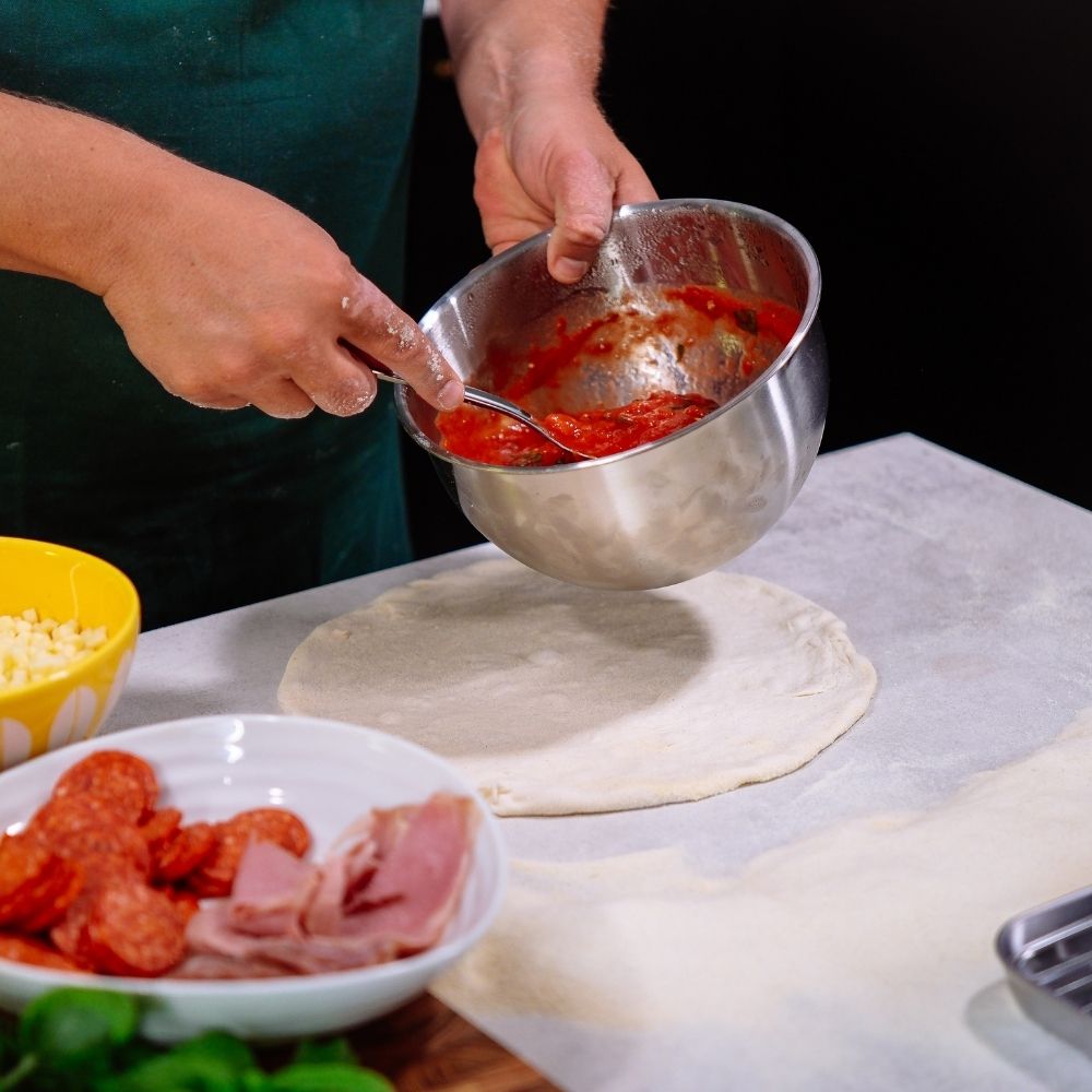 Bakebollesett med silikonbunn og lokk – 3 stk