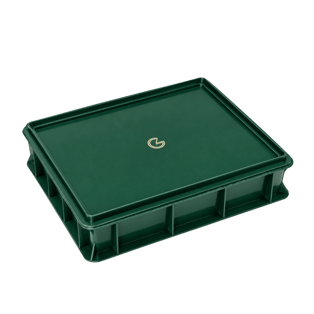 Hevekasse for pizzadeig med lokk - 40x30x9 cm