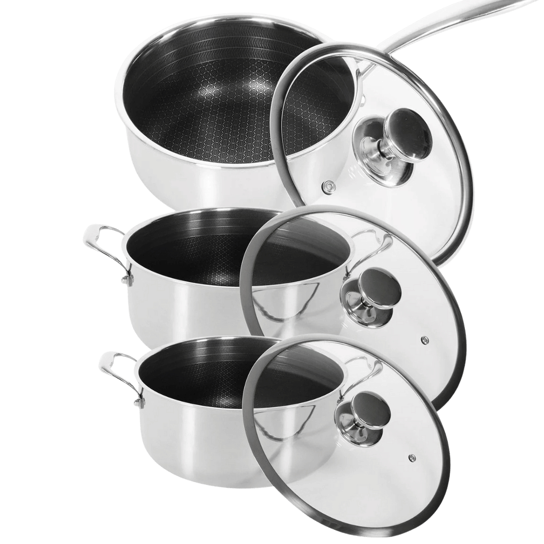 Hybrid slipp-lett sett (Kasserolle Ø16, Gryte Ø20, Gryte Ø28)