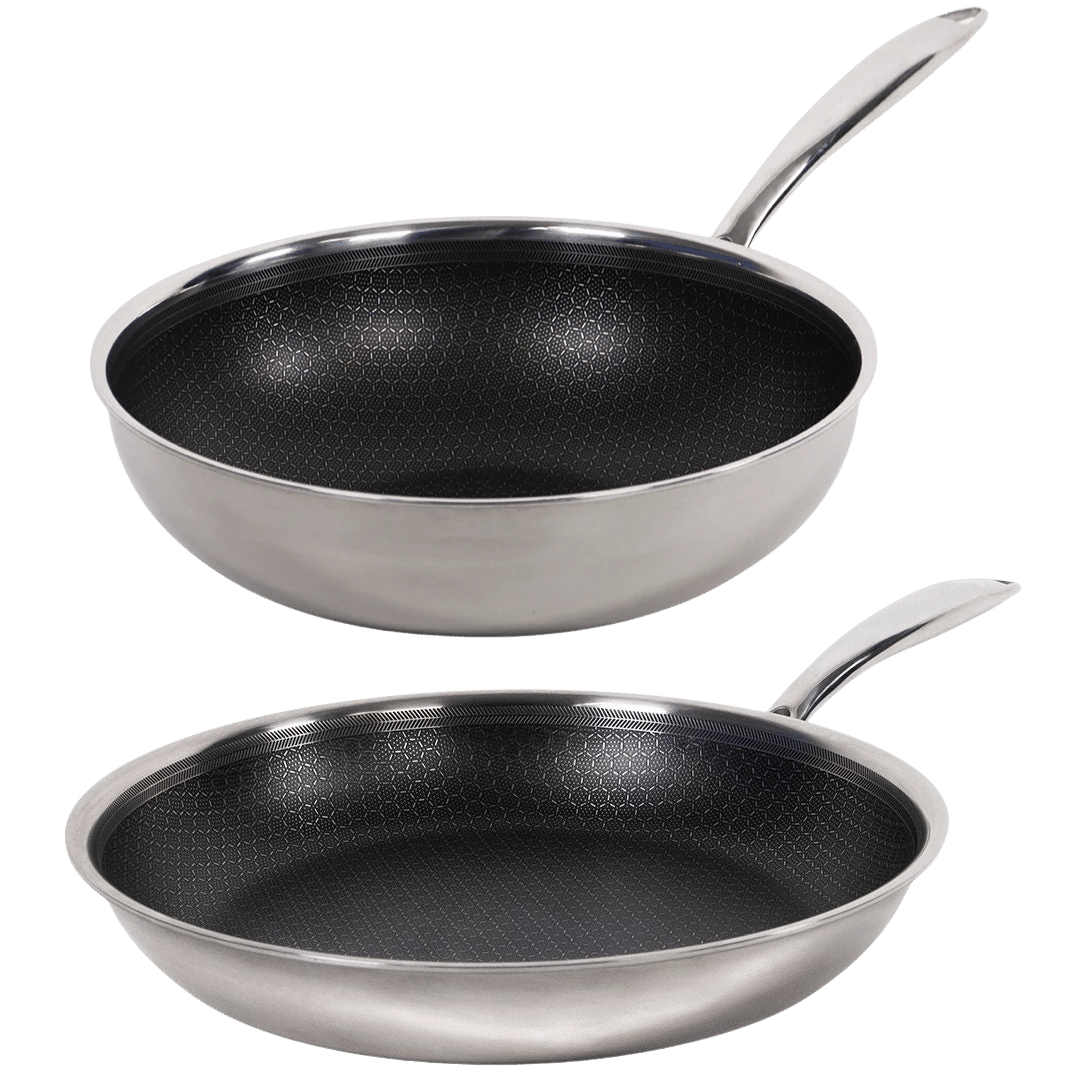 Hybrid slipp-lett sett (Stekepanne Ø32, Wok Ø28)