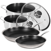 Hybrid slipp-lett sett (Stekepanner 24 & 28 cm + Gryter 24 & 28 cm)