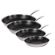 Hybrid slipp-lett stekepannesett (20, 24, 28 & 32 cm)