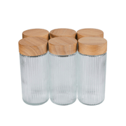 Krydderglass med trelokk – 6-pakning