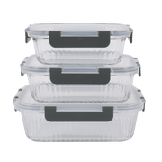 Oppbevaring i glass – 3-pakning