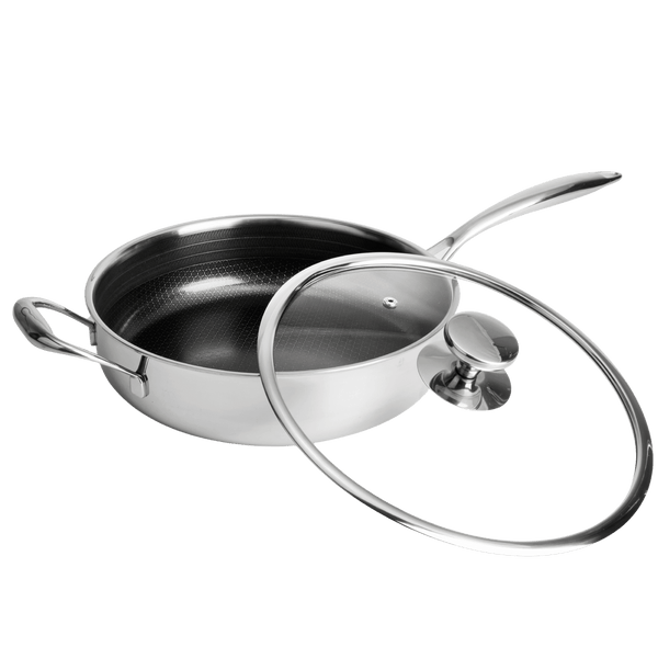 Hybrid Slipp-Lett Sautépanne Med Lokk Ø28 — produktbilde