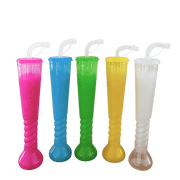 Slush Ice-beger med lokk og sugerør – 500 ml