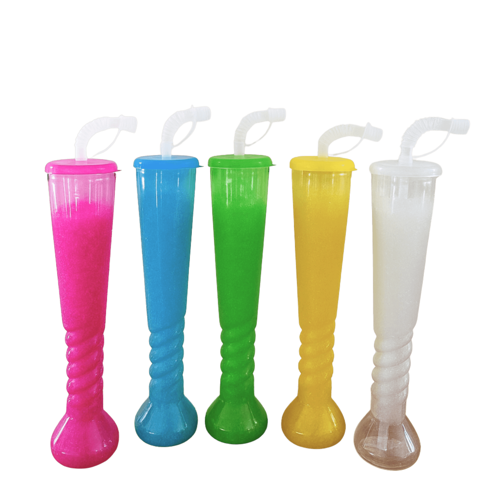 Slush Ice-beger med lokk og sugerør – 500 ml