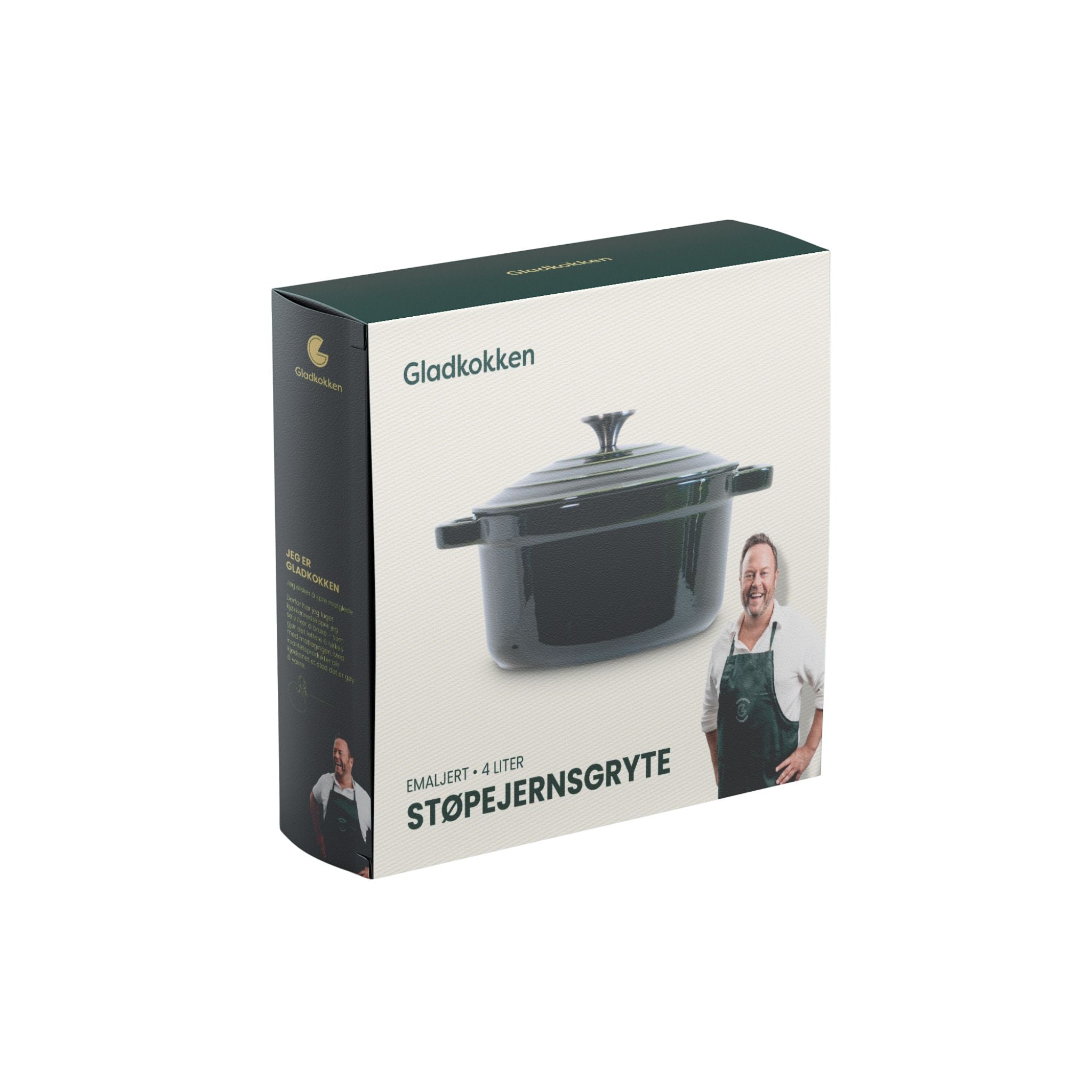 Støpejernskasserolle Med Lokk Ø24