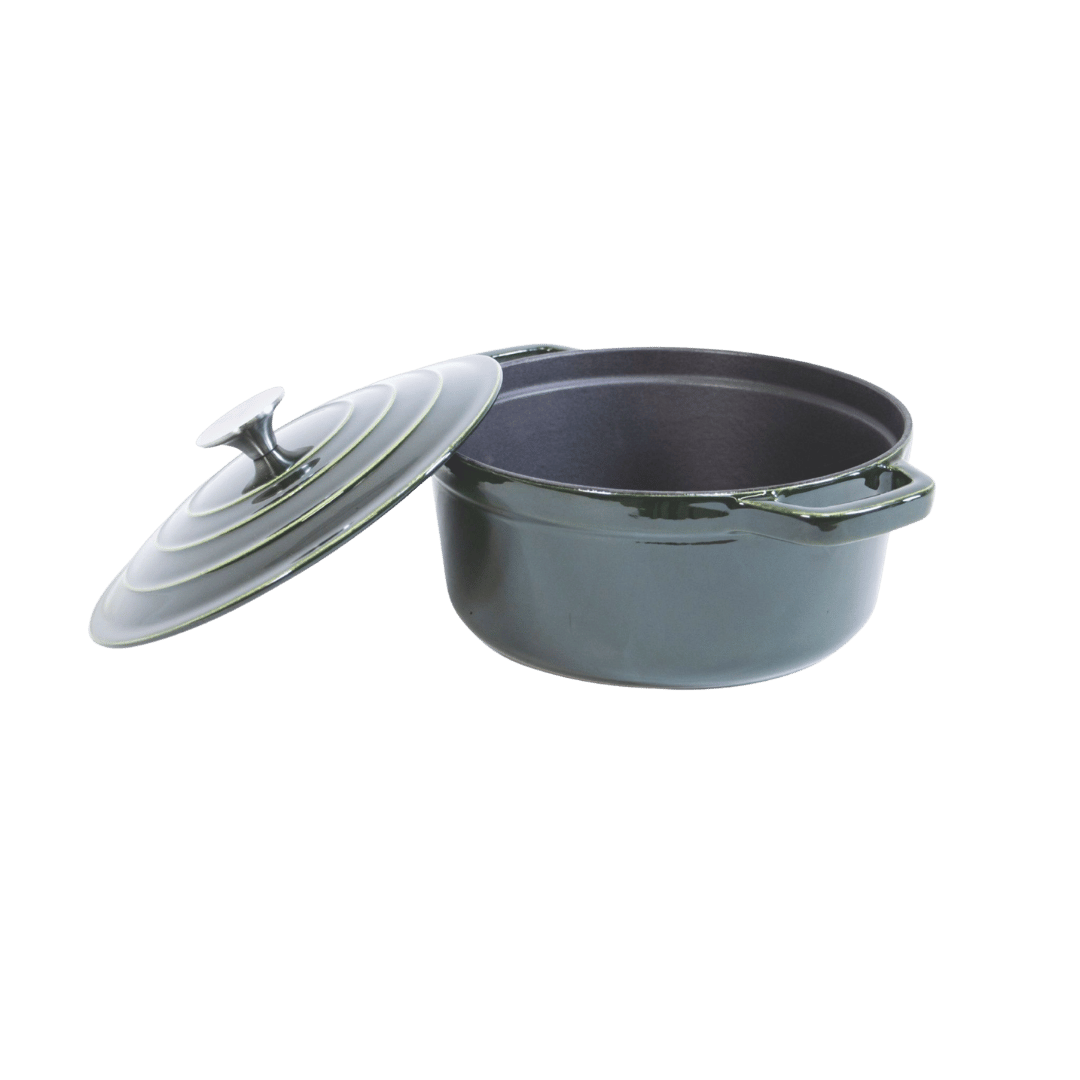 Støpejernskasserolle Med Lokk Ø24