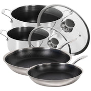 Hybrid slipp-lett sett (Stekepanner 24 & 28 cm + Gryter 24 & 28 cm)