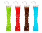Slush Ice-beger med lokk og sugerør – 500 ml