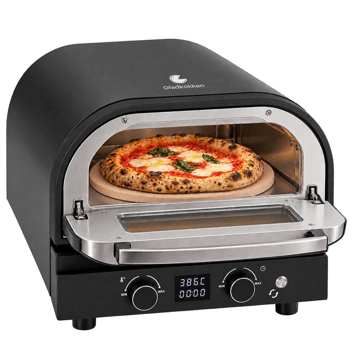 Gladkokken Elektrisk Pizzaovn med biscotto-pizzastein Ø33 cm