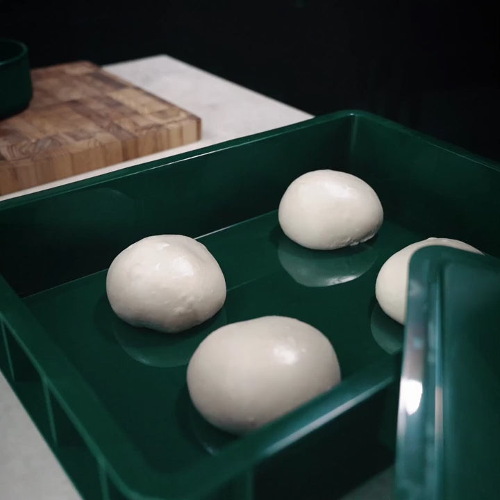 Last inn video: Hevekasse for pizzadeig med lokk - 40x30x9 cm
