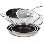 Hybrid slipp-lett stekepannesett (20, 24, 28 cm & sauterpanne)